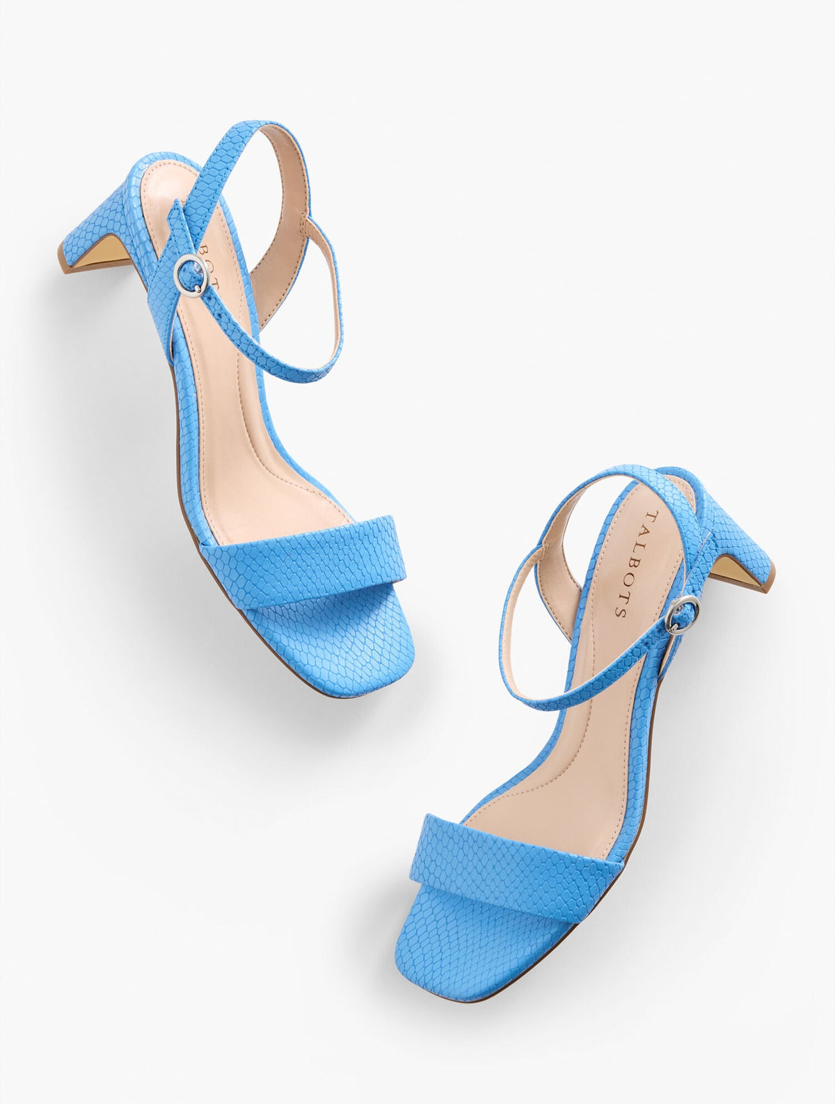 CAYDEN EMBOSSED BLOCK HEEL SANDALS | Talbots