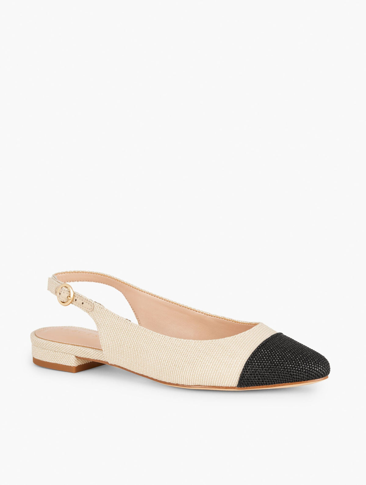 EDISON WOVEN STRAW SLINGBACK FLATS | Talbots