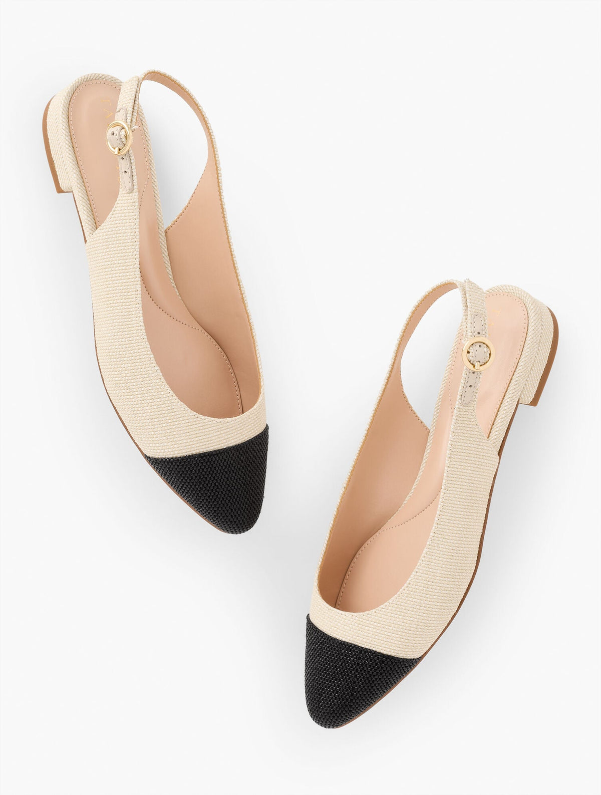EDISON WOVEN STRAW SLINGBACK FLATS | Talbots