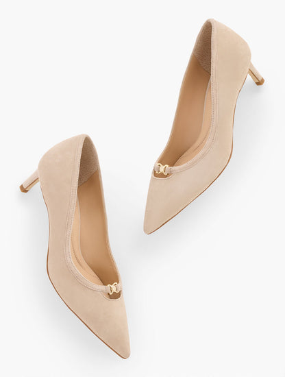 ELENA SUEDE POINTED TOE PUMPS | Talbots