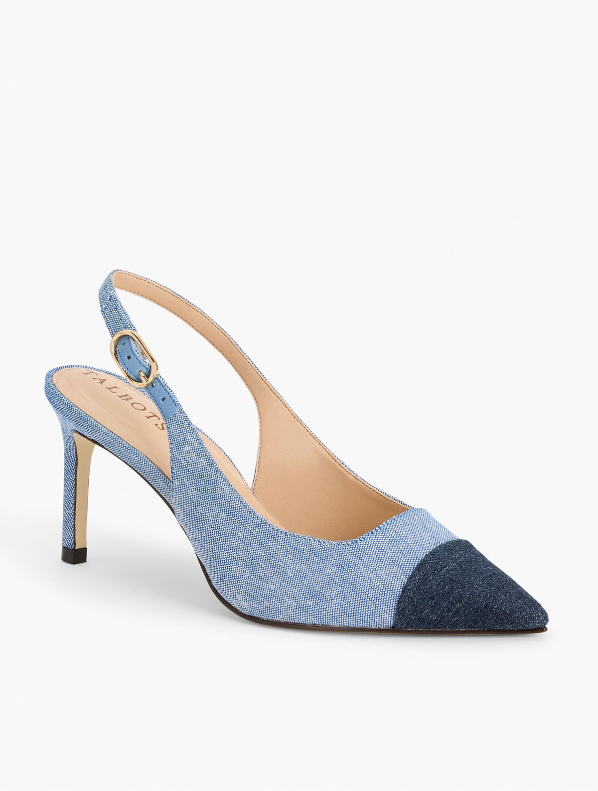 ELENA DENIM SLINGBACK PUMPS | Talbots