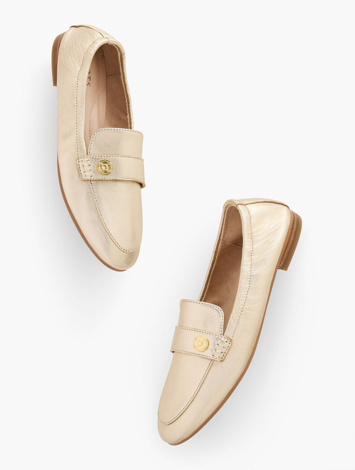 KATRINA SOFT SOLE METALLIC NAPPA LOAFERS | Talbots