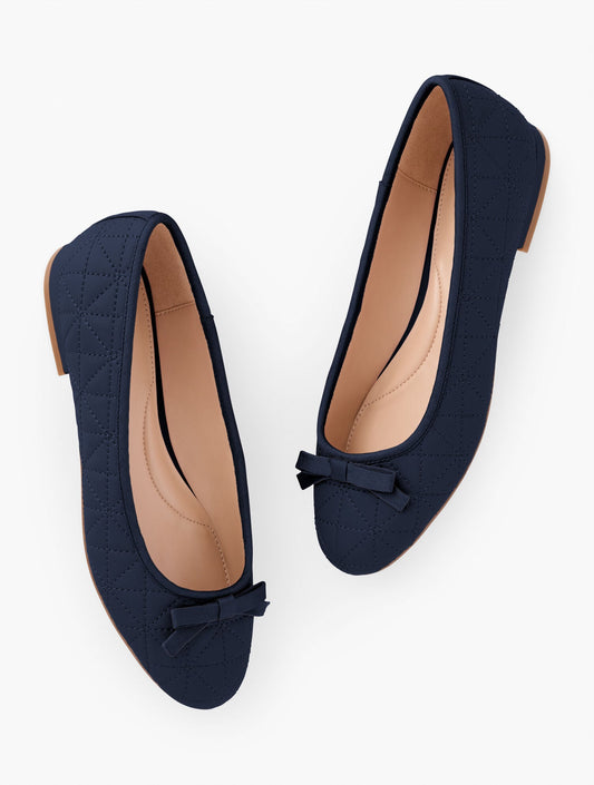 MADISON QUILTED NAPPA BALLET FLATS | Talbots