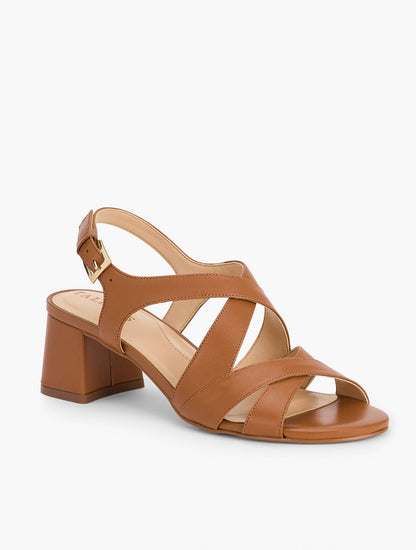 MILLIE STRAPS NAPPA BLOCK HEEL SANDALS | Talbots