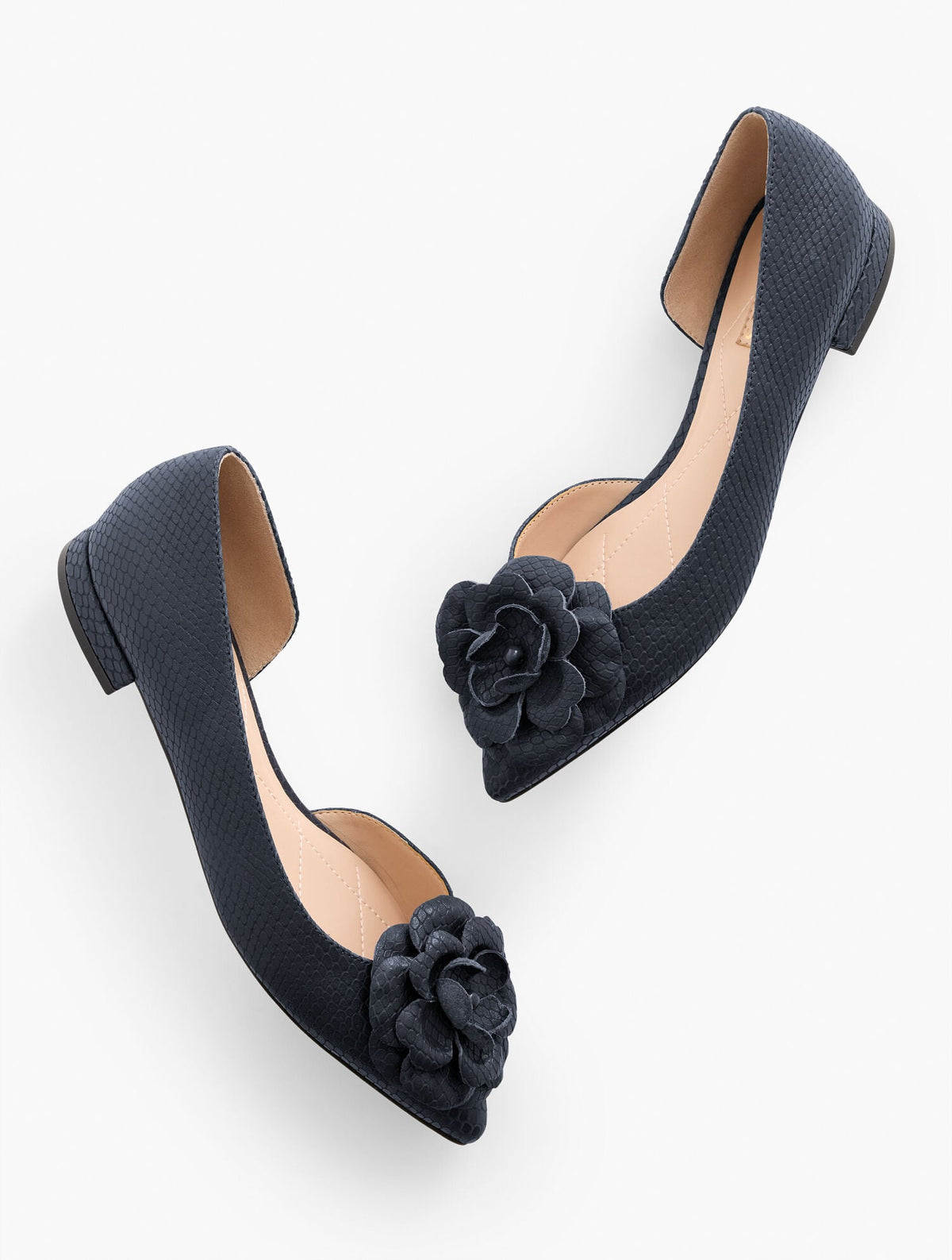 SCARLET FLOWER EMBOSSED FLATS | Talbots