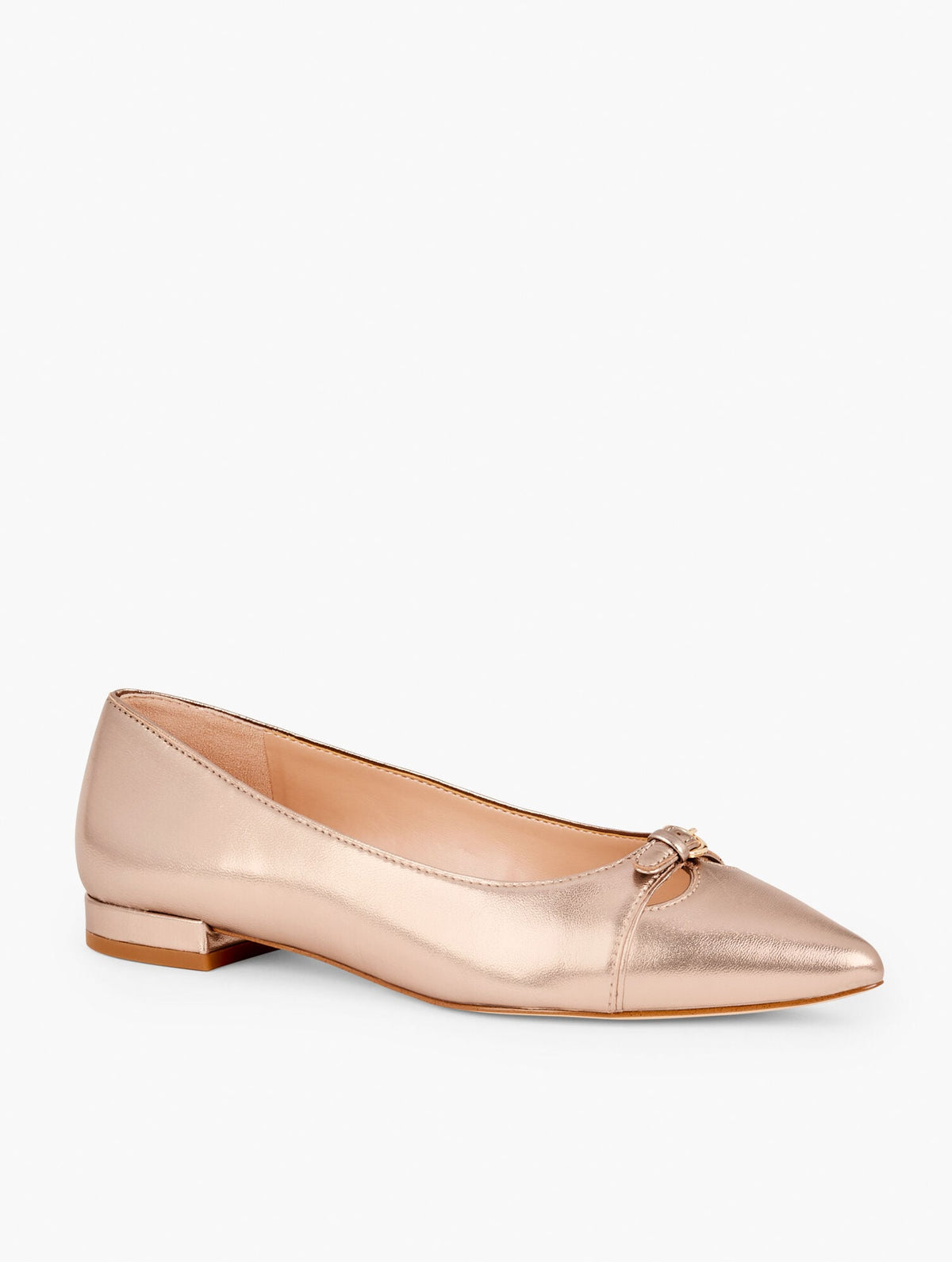 SCARLET CUT OUT METALLIC NAPPA FLATS | Talbots