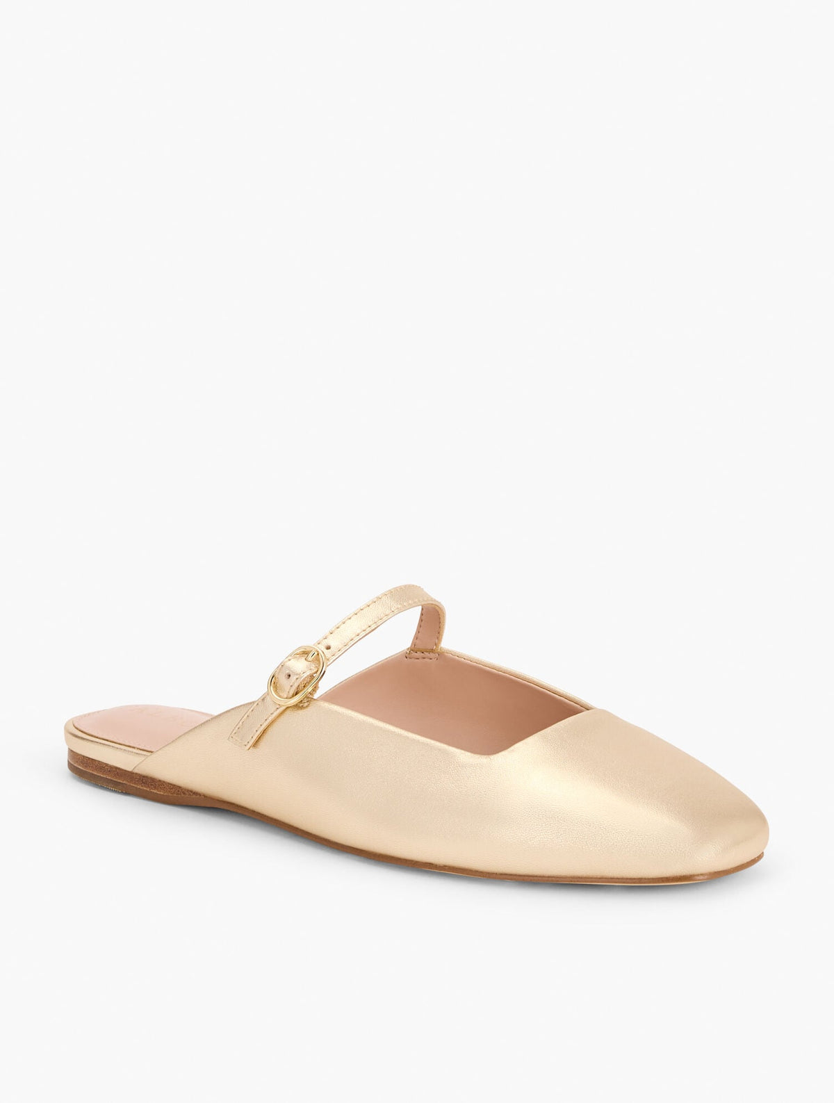 SLOAN MARY JANE METALLIC LEATHER MULES | Talbots