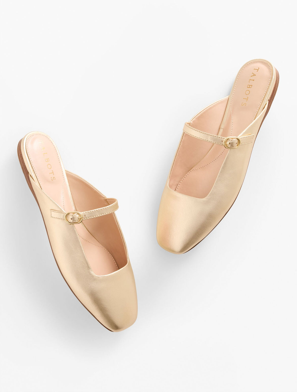 SLOAN MARY JANE METALLIC LEATHER MULES | Talbots