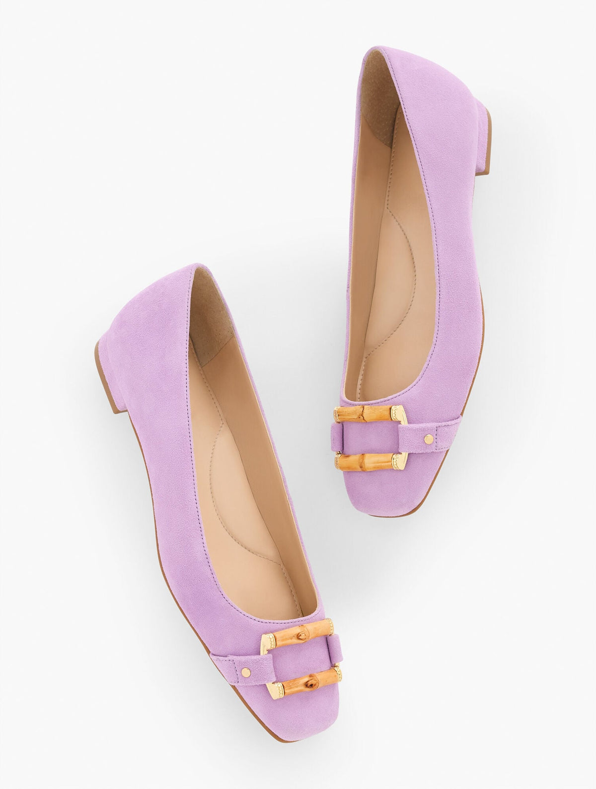 SUTTON BAMBOO BUCKLE SUEDE FLATS | Talbots