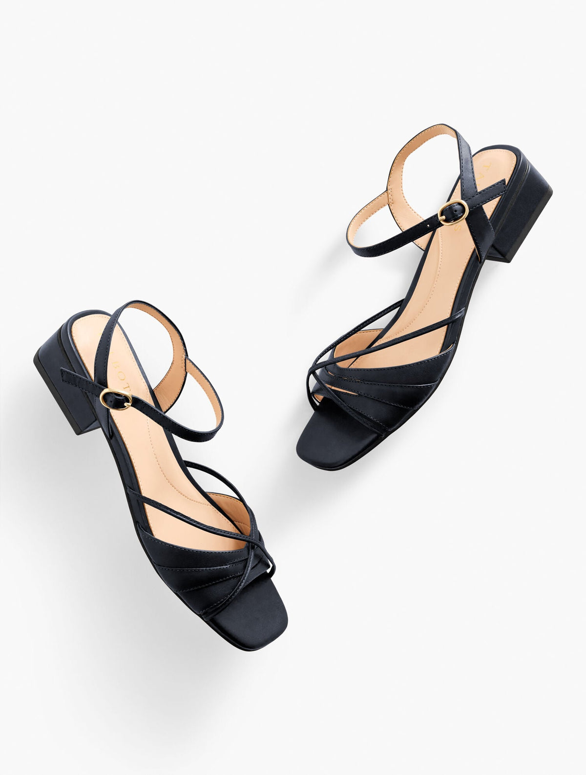 VIV STRAPPY NAPPA BLOCK HEEL SANDALS | Talbots
