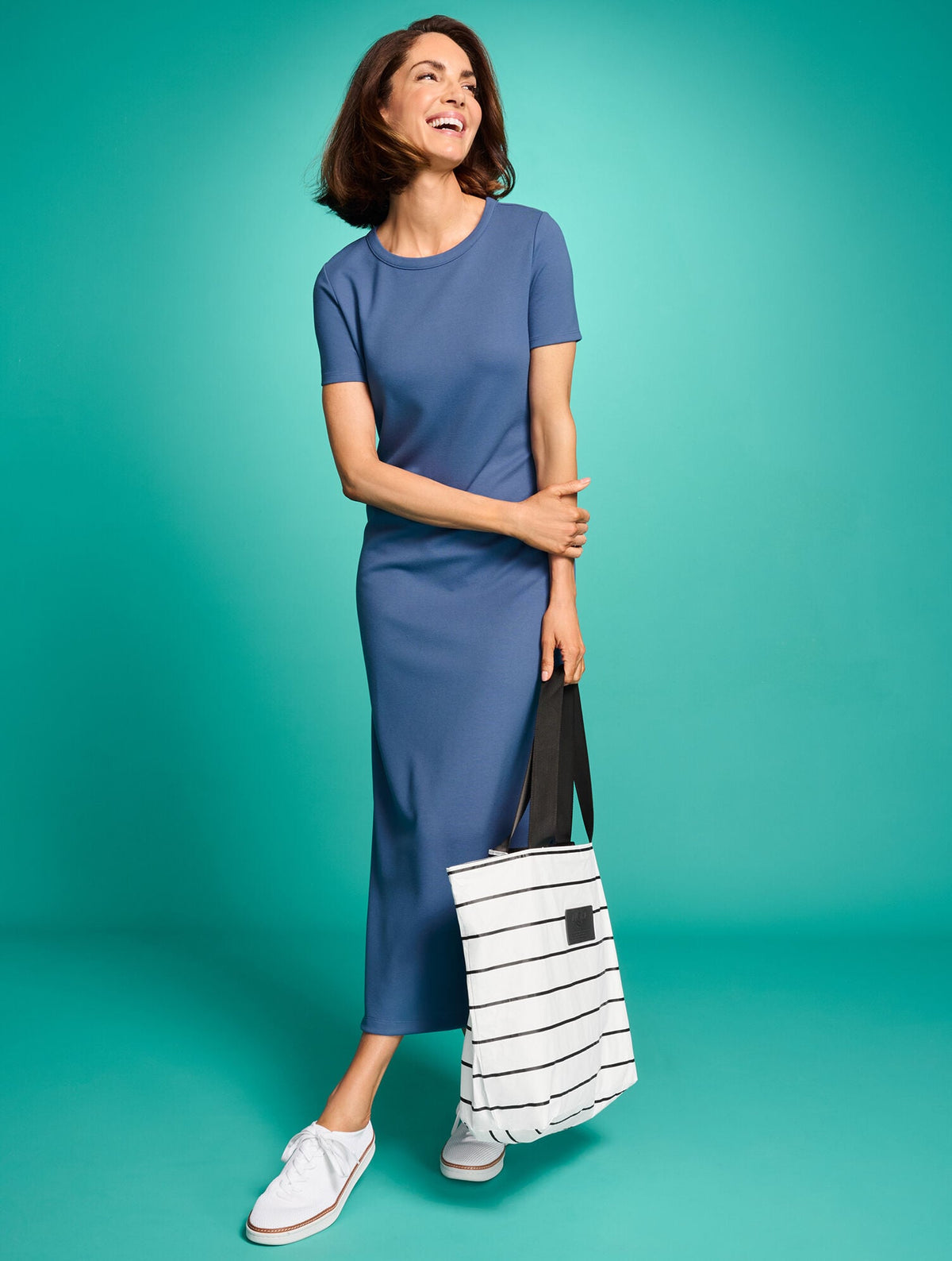 ALOHA COLLECTION PINSTRIPE DAY TRIPPER TOTE | Talbots