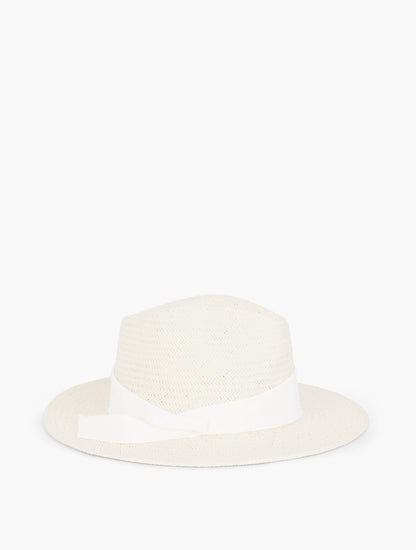 REFINED STRAW FEDORA | Talbots