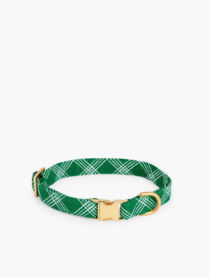 THE FOGGY DOG EMERALD PLAID DOG COLLAR | Talbots