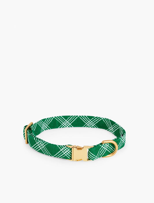 THE FOGGY DOG EMERALD PLAID DOG COLLAR | Talbots