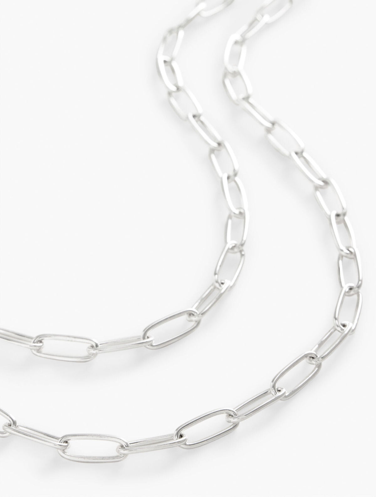 LAYERED PAPERCLIP LINK NECKLACE | Talbots