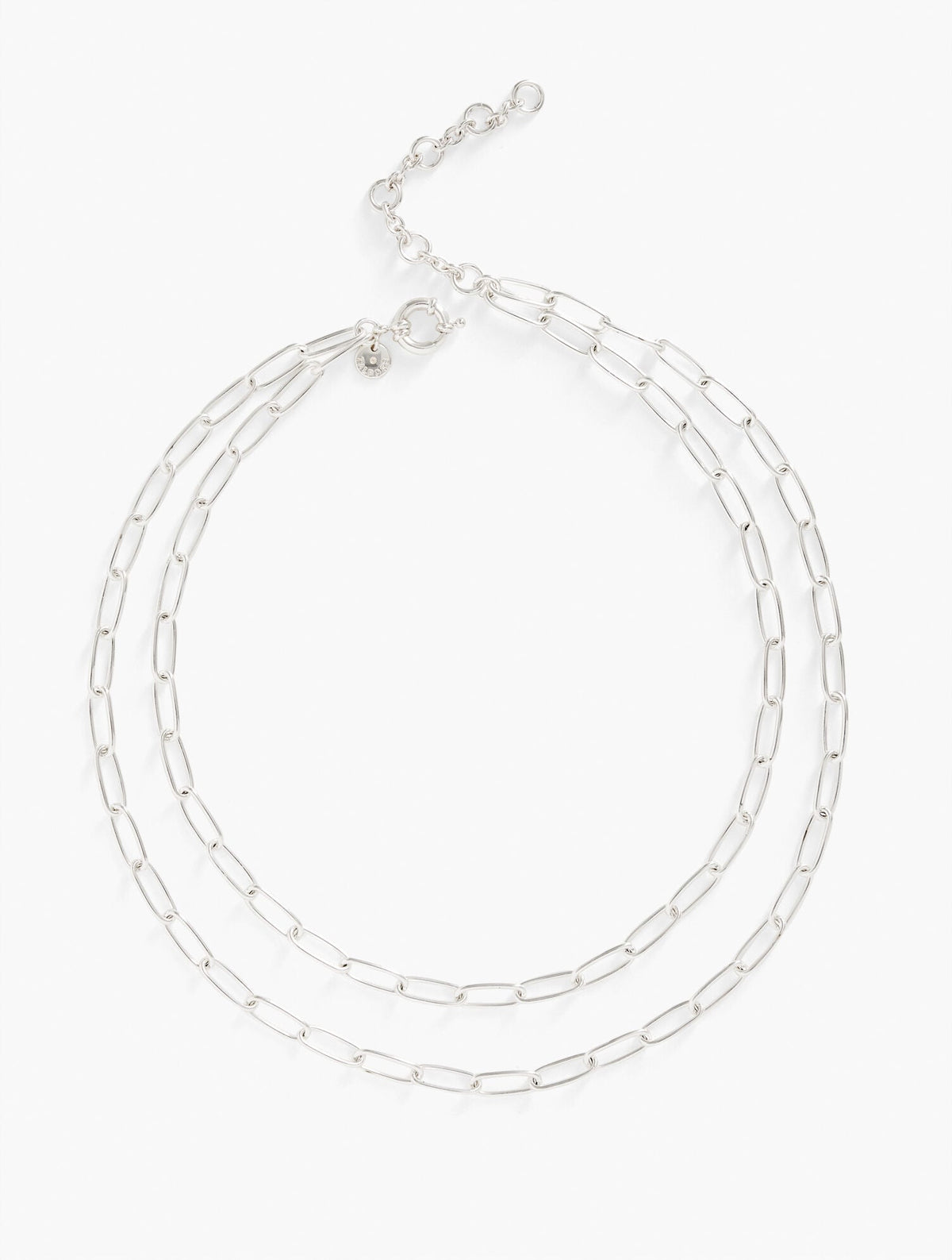 LAYERED PAPERCLIP LINK NECKLACE | Talbots