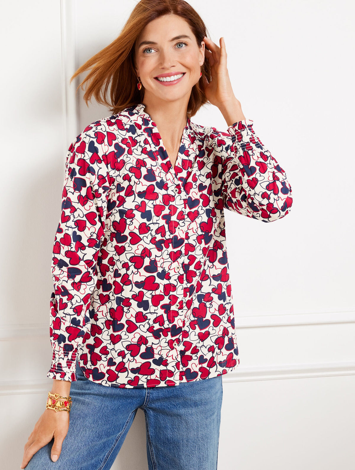 BUTTON FRONT TOP - ENTWINED HEARTS | Talbots