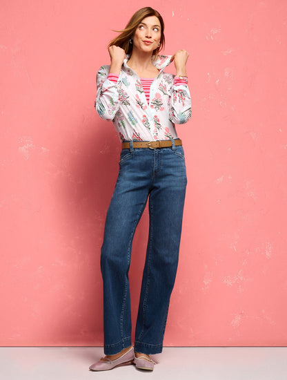 POPLIN SHORT SHIRT - FLORAL RADIANCE | Talbots