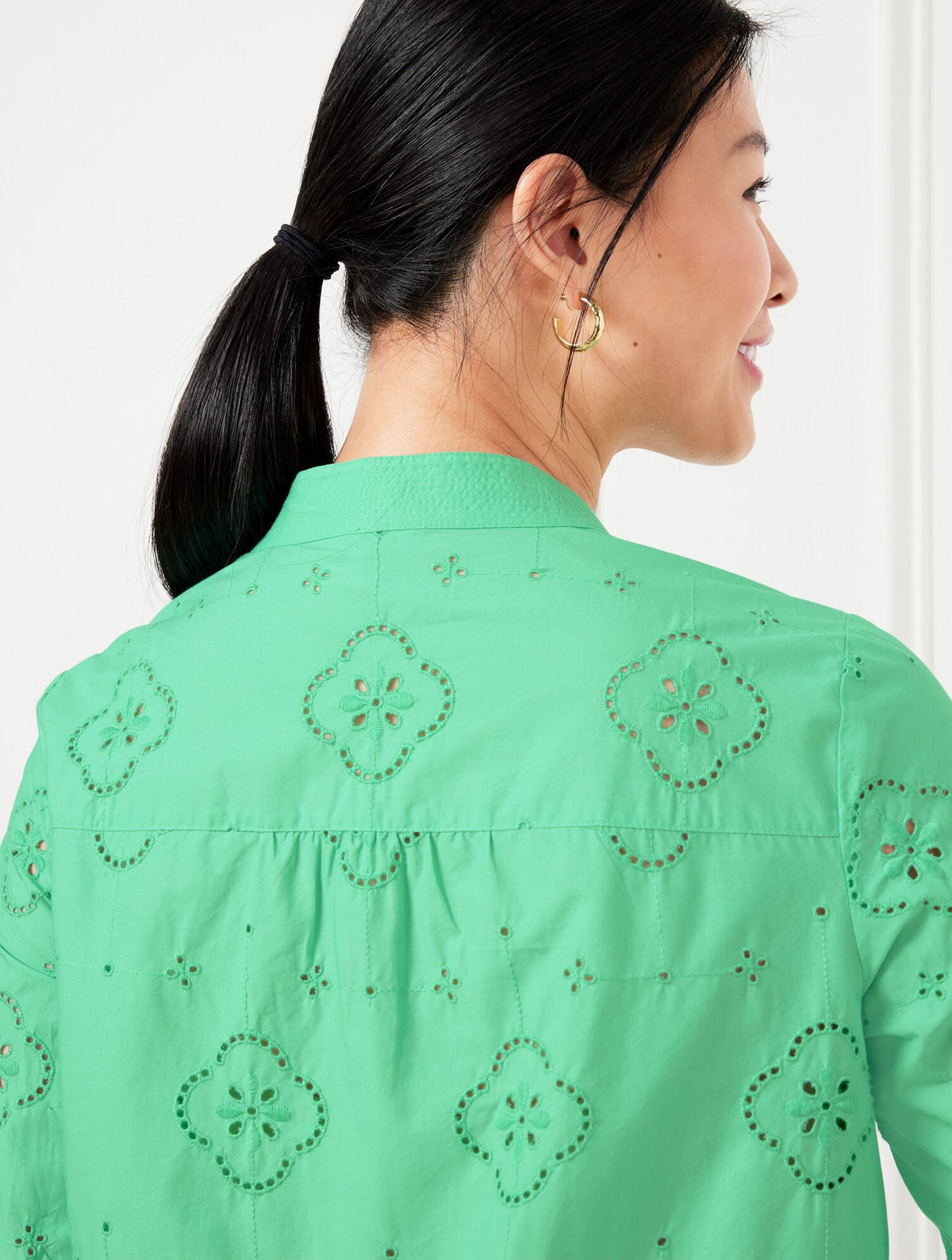 FLORAL EMBROIDERED TOP | Talbots