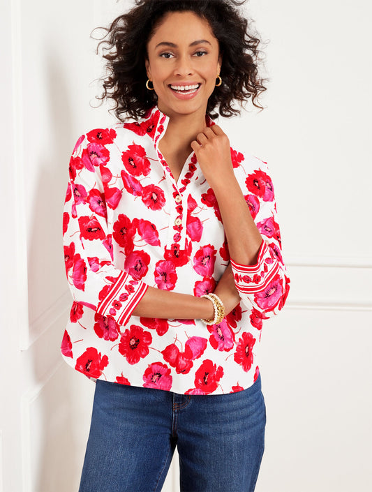 POPPY FLORAL POPOVER | Talbots
