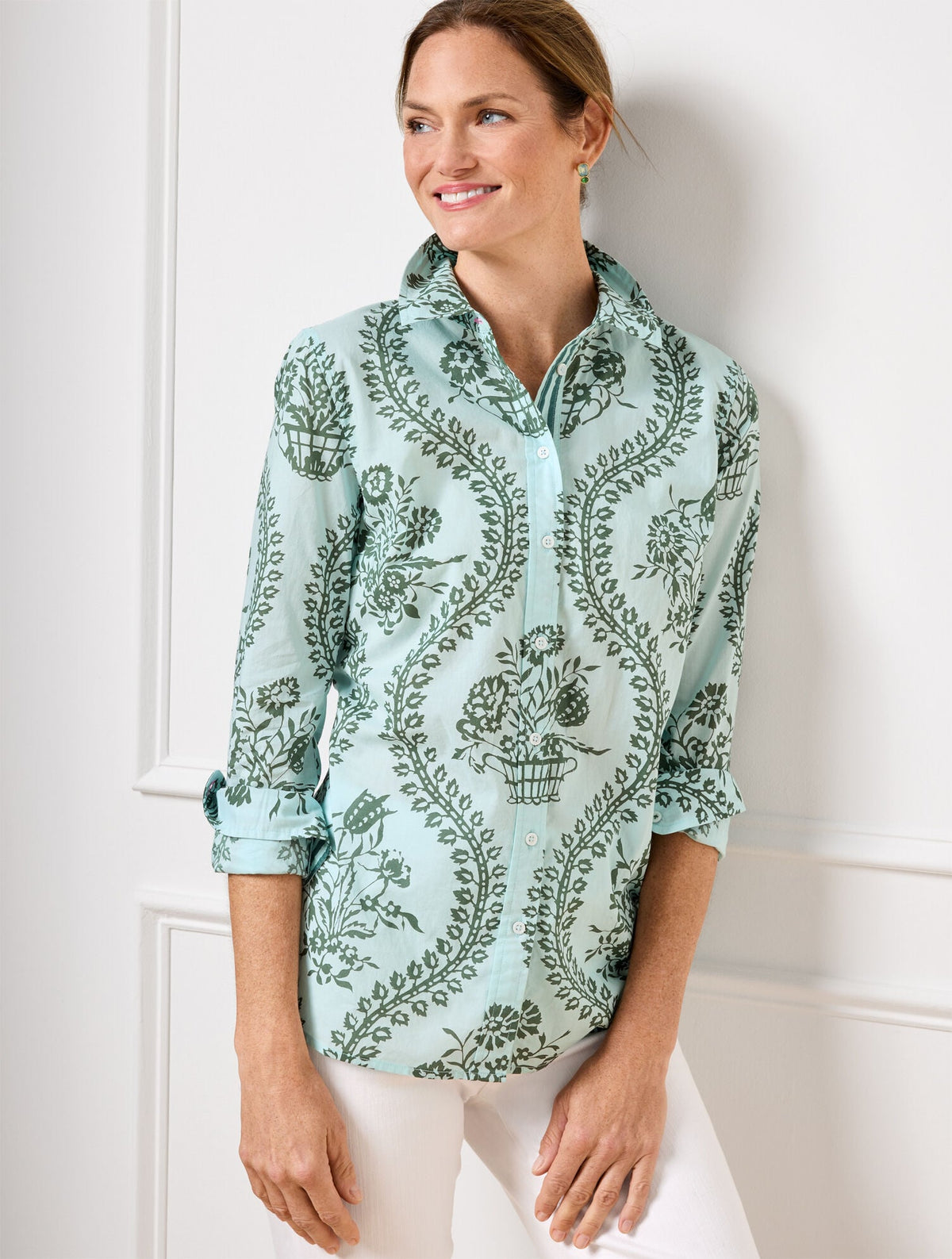 MODERN CLASSIC SHIRT - FLOWING FLORAL | Talbots
