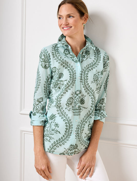 MODERN CLASSIC SHIRT - FLOWING FLORAL | Talbots