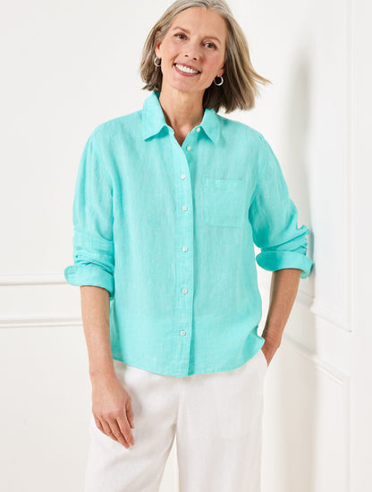 LINEN SHIRT - CROSS DYED | Talbots