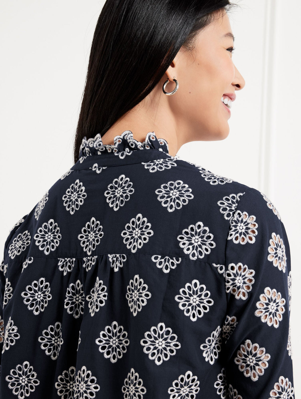 EMBROIDERED FLORAL TOP | Talbots