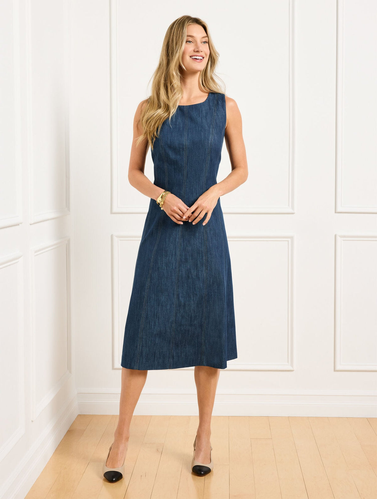 REFINED DENIM DRESS | Talbots