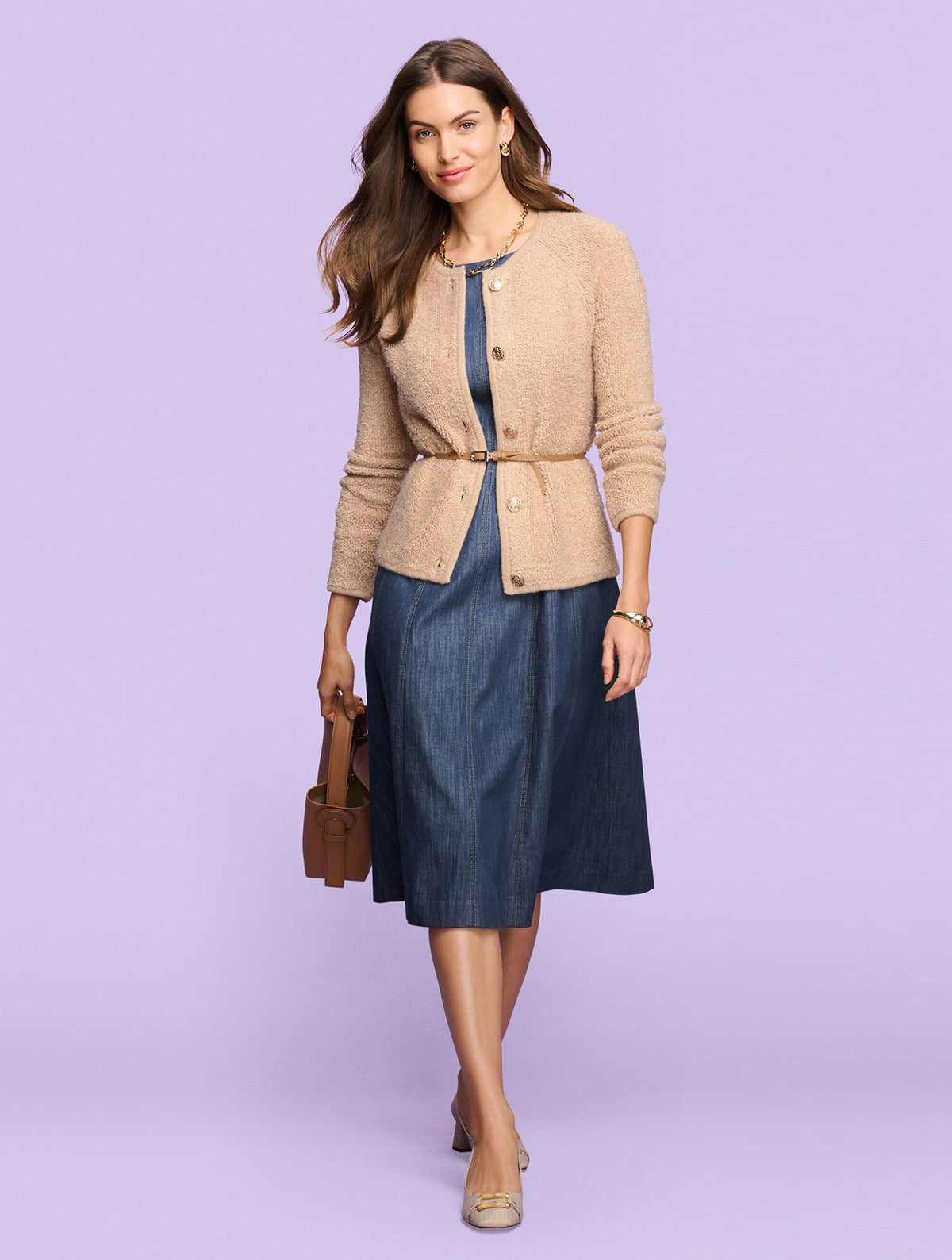 REFINED DENIM DRESS | Talbots