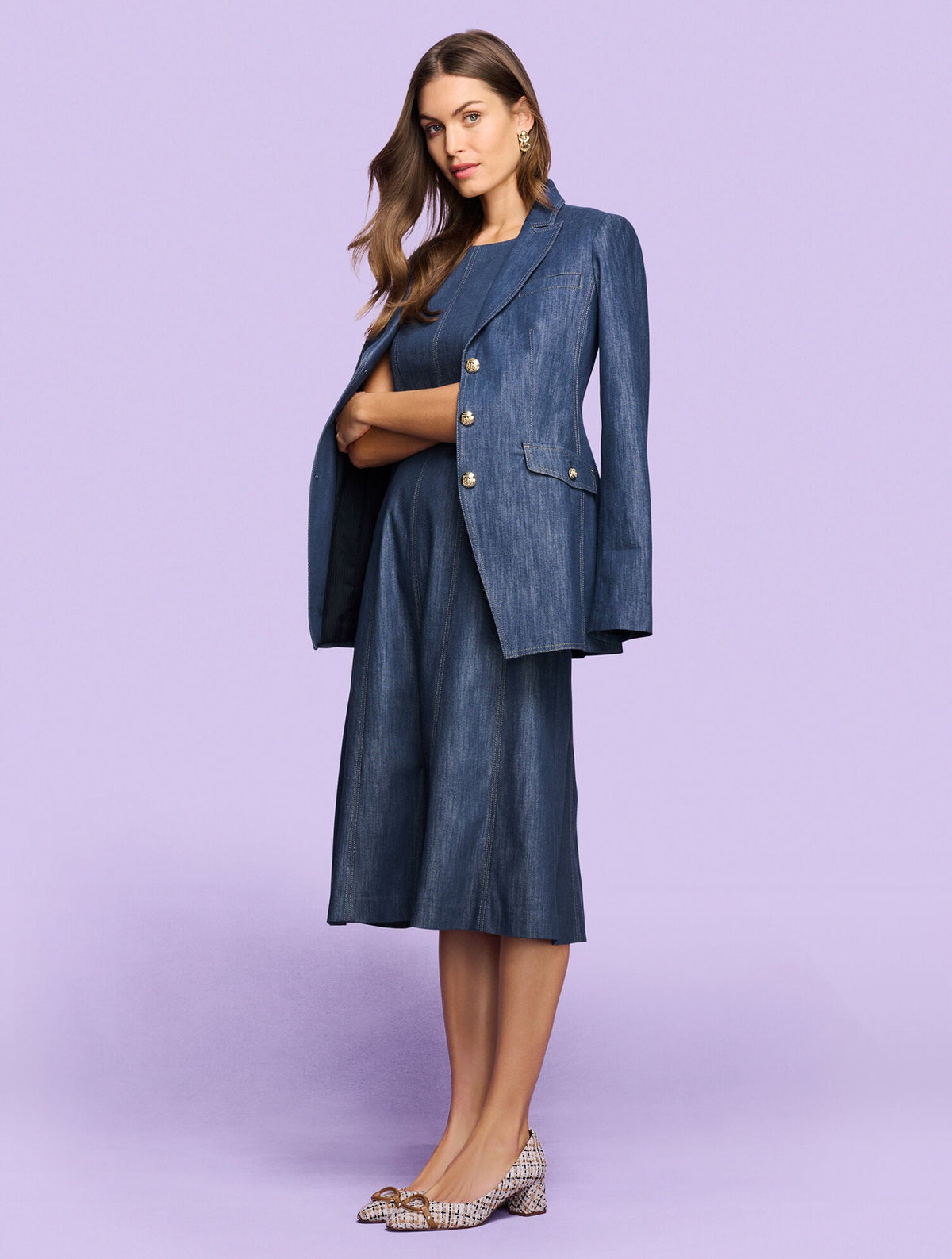 REFINED DENIM DRESS | Talbots