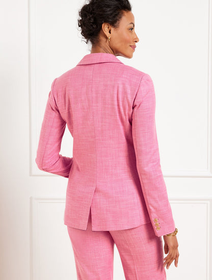 SINGLE BUTTON TWILL BLAZER | Talbots