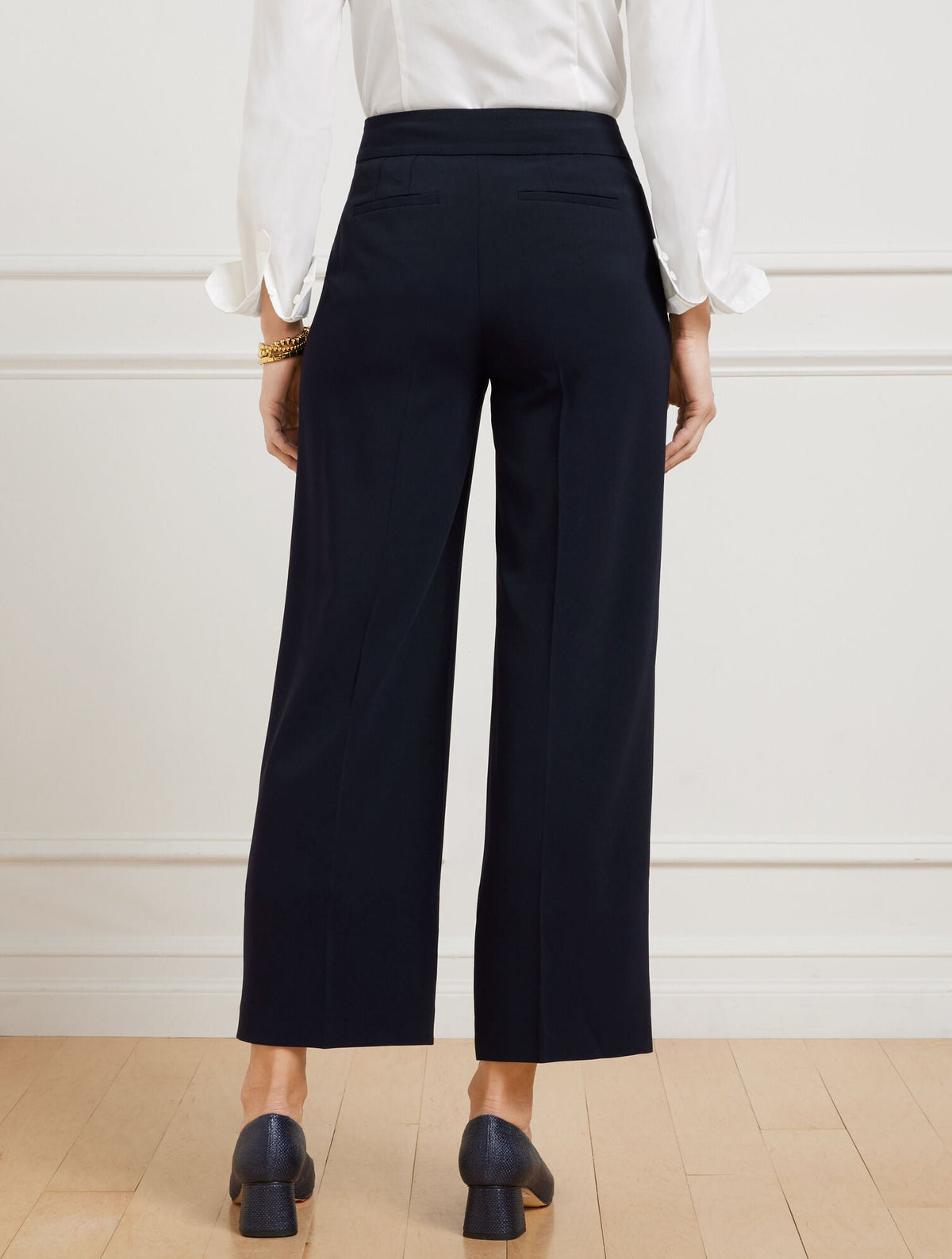EASY TRAVEL WIDE LEG ANKLE PANTS | Talbots