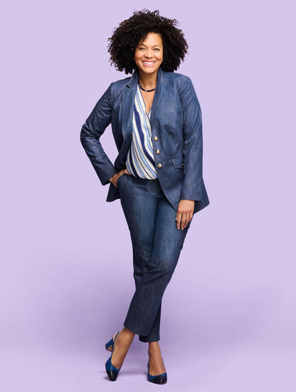REFINED DENIM SLIM LEG PANTS | Talbots