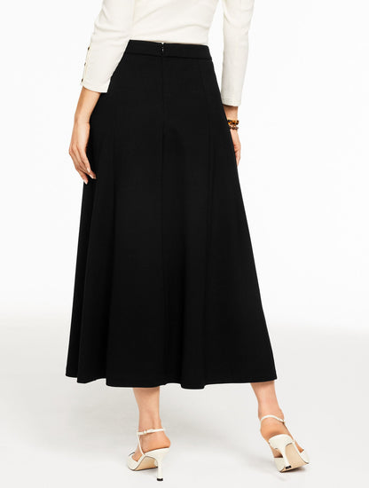 LUXE PONTE A-LINE MIDI SKIRT | Talbots
