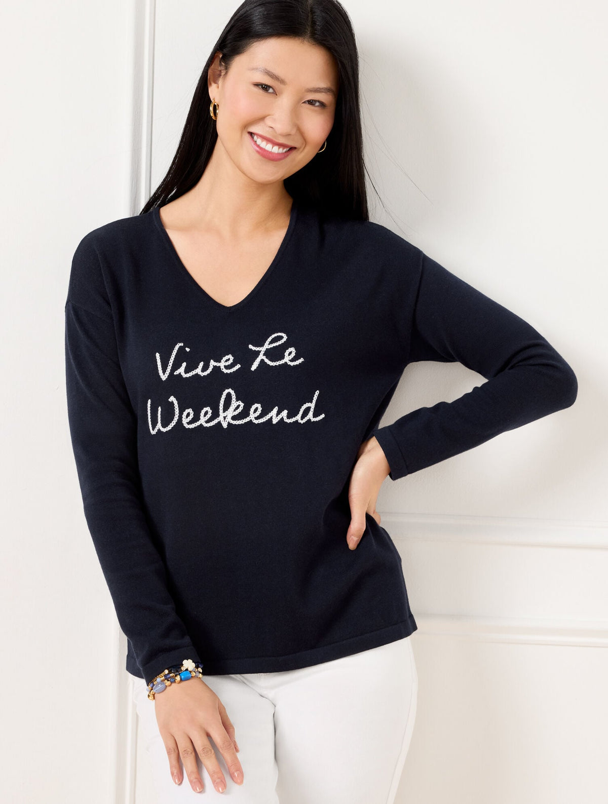 WEEKEND V-NECK PULLOVER | Talbots