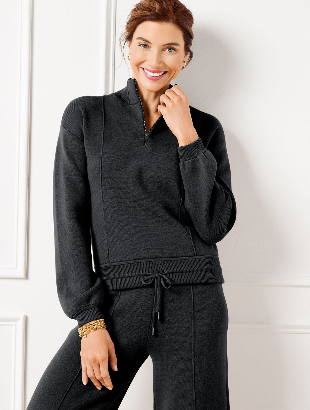 SWEATER STUDIO HALF-ZIP PULLOVER | Talbots