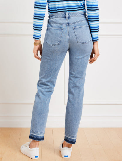 SLIM ANKLE RELEASED HEM JEANS - PELHAM WASH | Talbots