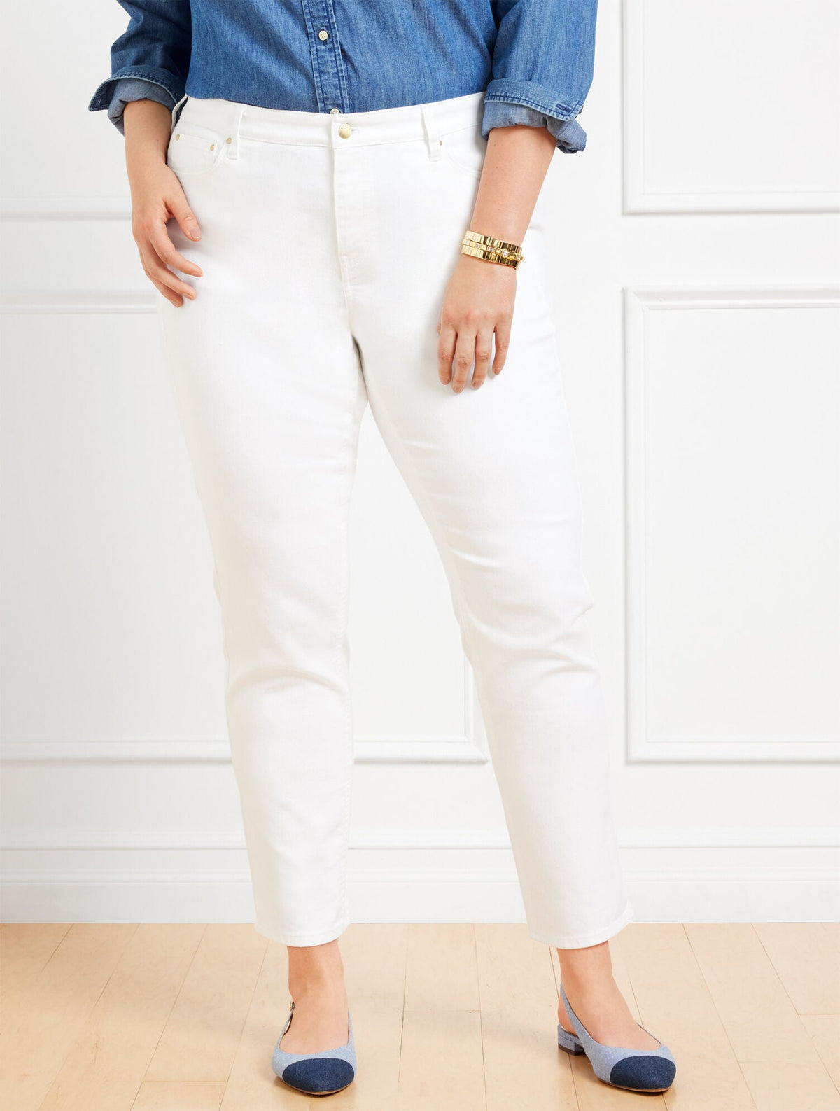 SLIM STRAIGHT ANKLE JEANS | Talbots