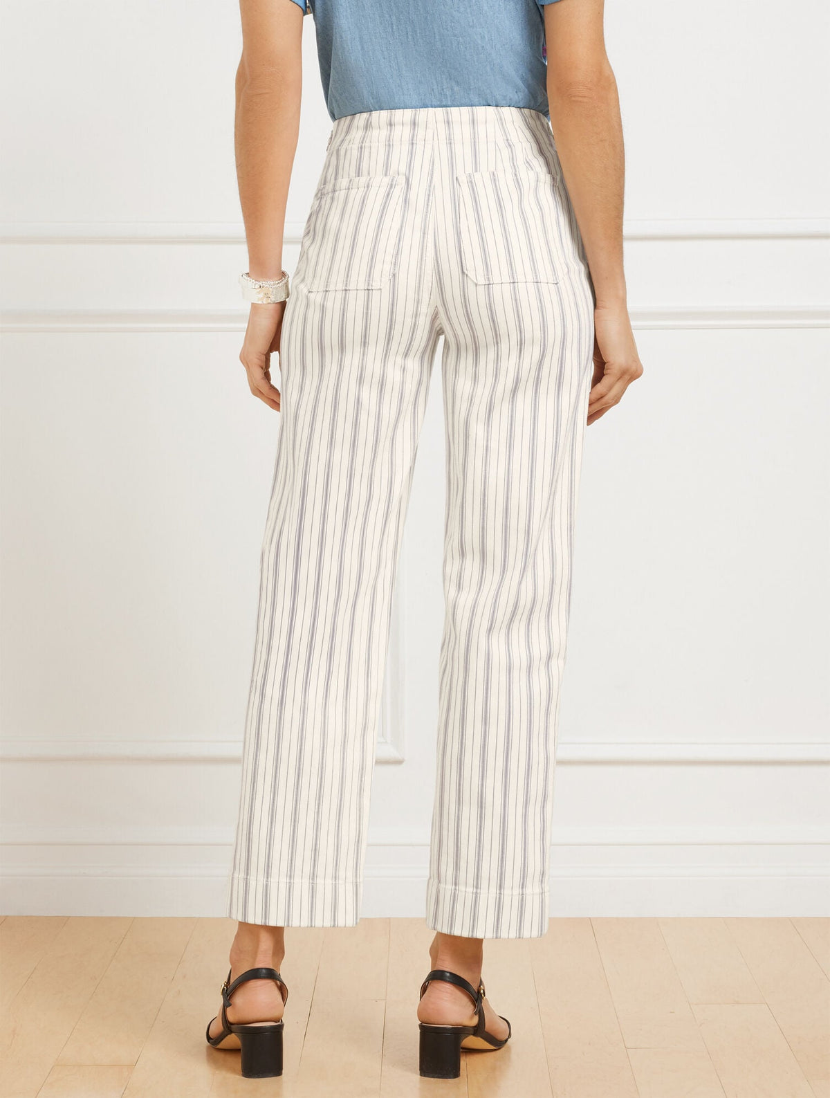 STRAIGHT ANKLE JEANS - HILLSIDE STRIPE | Talbots