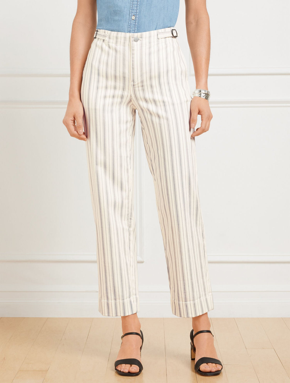 STRAIGHT ANKLE JEANS - HILLSIDE STRIPE | Talbots