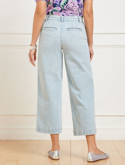 WIDE CROP JEANS - RHODES WASH | Talbots
