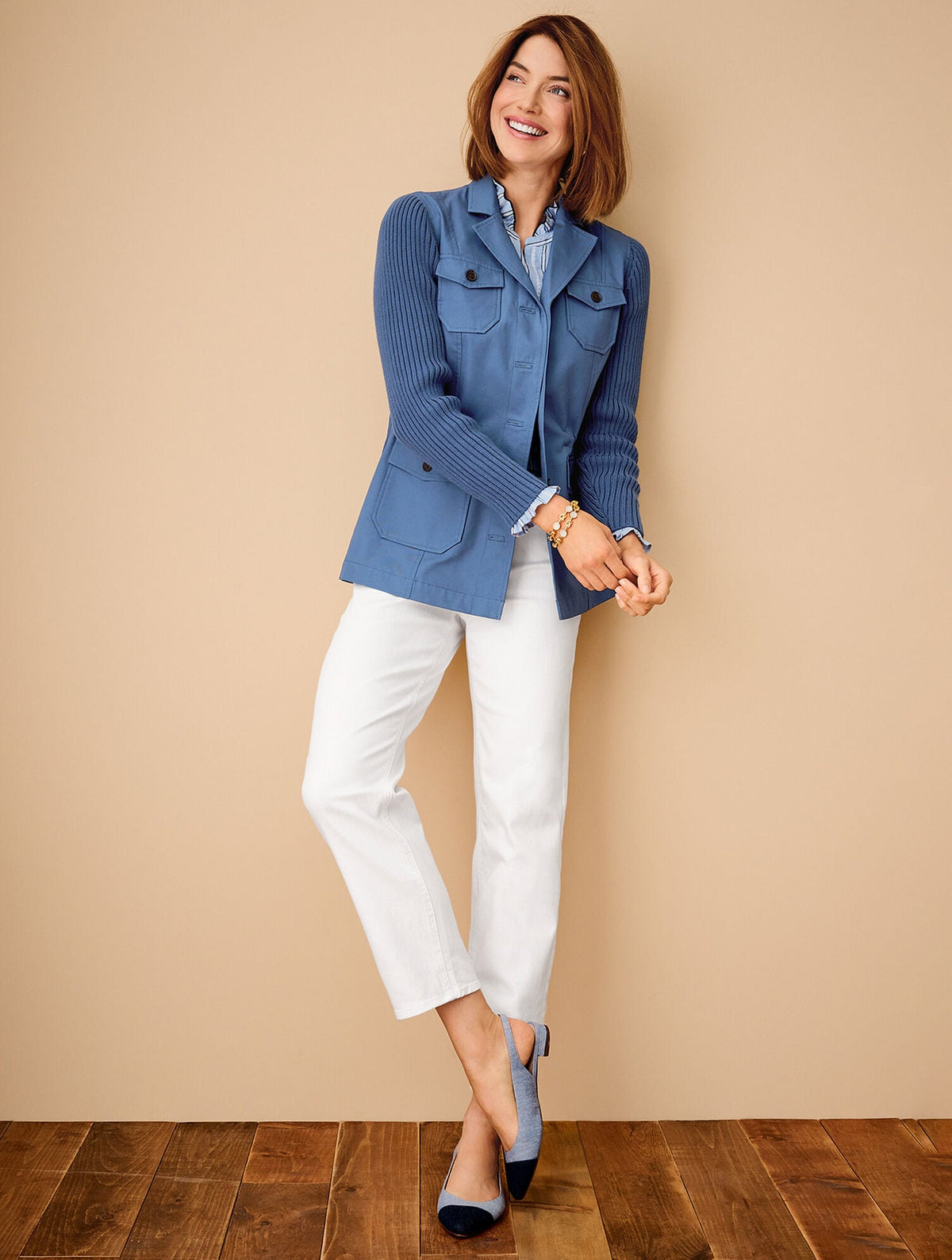 MID RISE STOVEPIPE STRAIGHT LEG JEANS - WHITE | Talbots