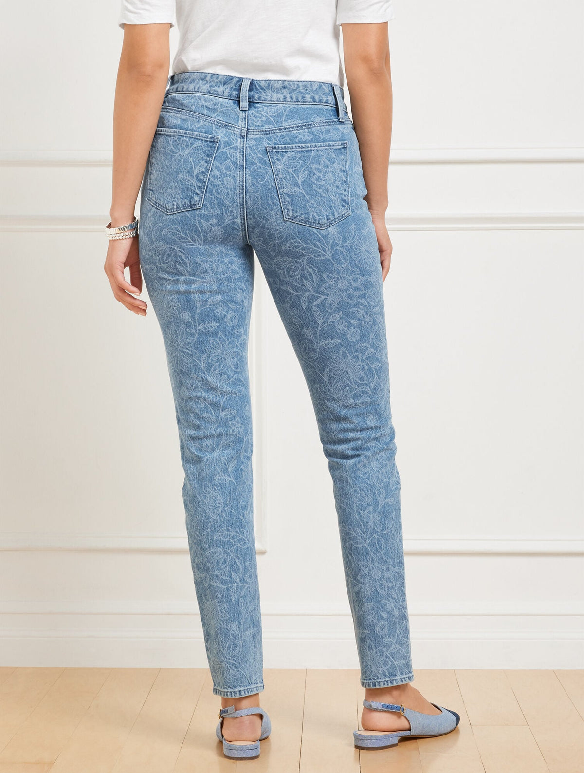 SLIM ANKLE JEANS - LINEAR GARDEN | Talbots
