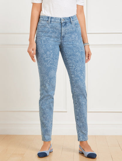 SLIM ANKLE JEANS - LINEAR GARDEN | Talbots