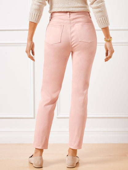 SLIM ANKLE JEANS - GARMENT DYE - CURVY FIT | Talbots