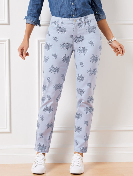 SLIM ANKLE JEANS - FLORAL BUNCHES - CURVY FIT | Talbots