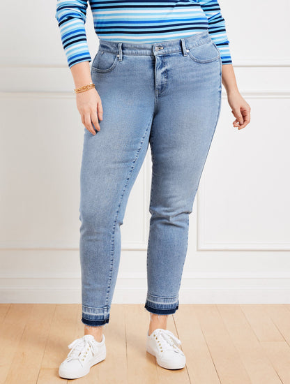 SLIM ANKLE RELEASED HEM JEANS - PELHAM WASH - CURVY FIT | Talbots