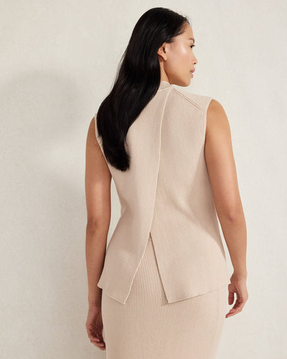 ORGANIC COTTON RIB KNIT SWEATER TANK | Talbots