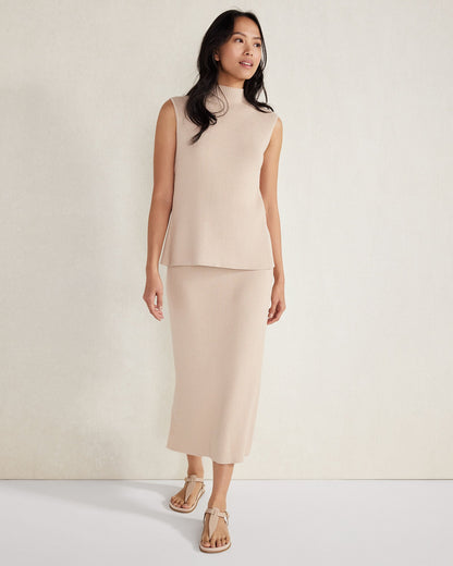 ORGANIC COTTON RIB KNIT SWEATER TANK | Talbots